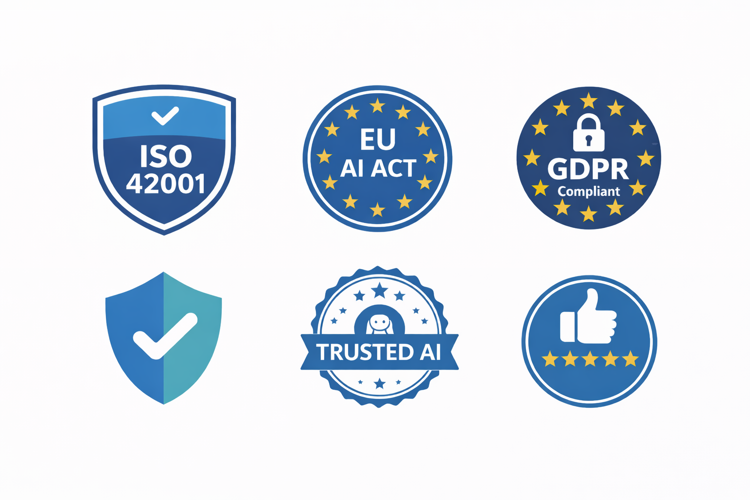 Certification badges and trust icons